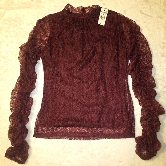 EXPRESS Lace Long Sleeve Size XS - Picture 4 of 4
